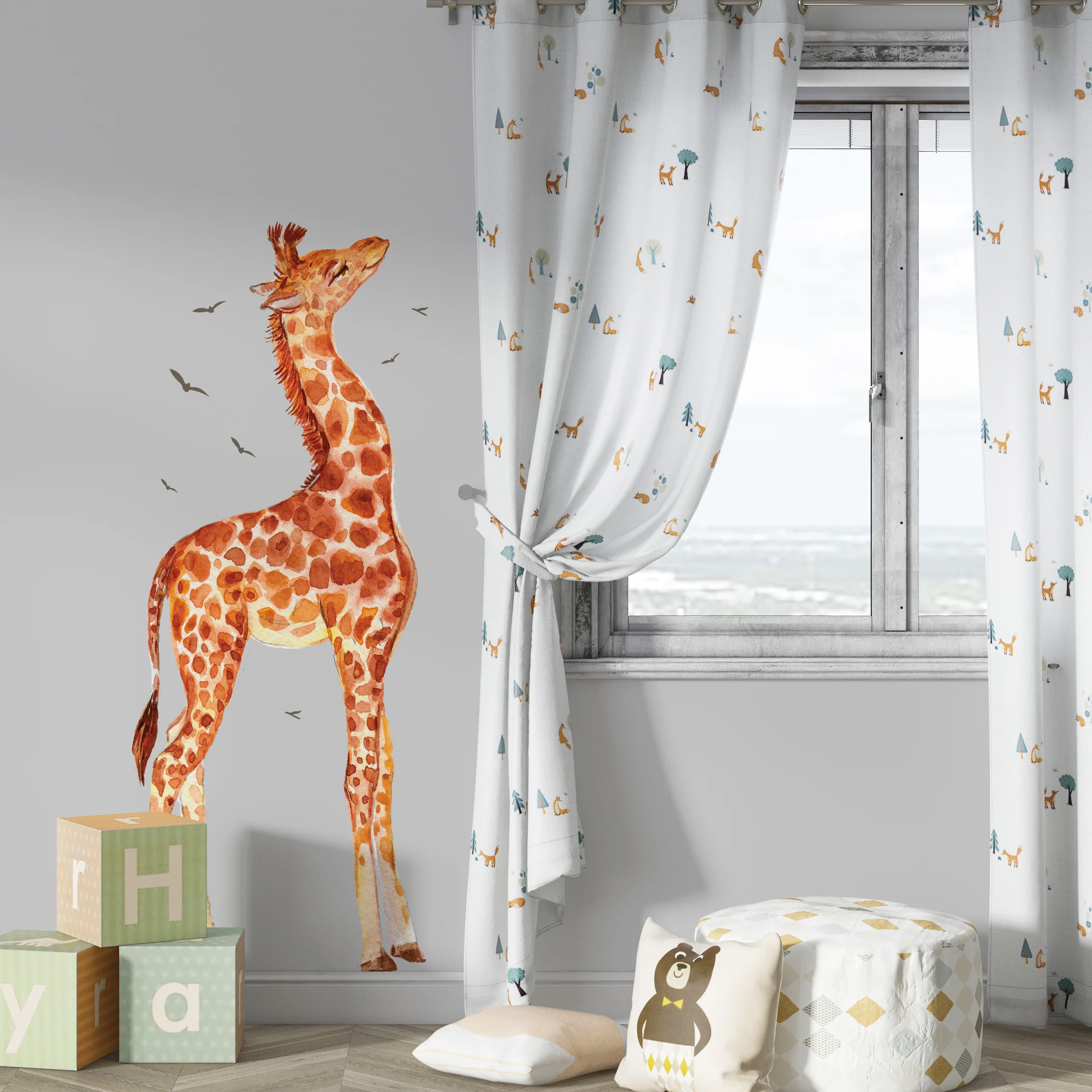 Adesivo Girafa Bonitinha 01 - Imagem 2