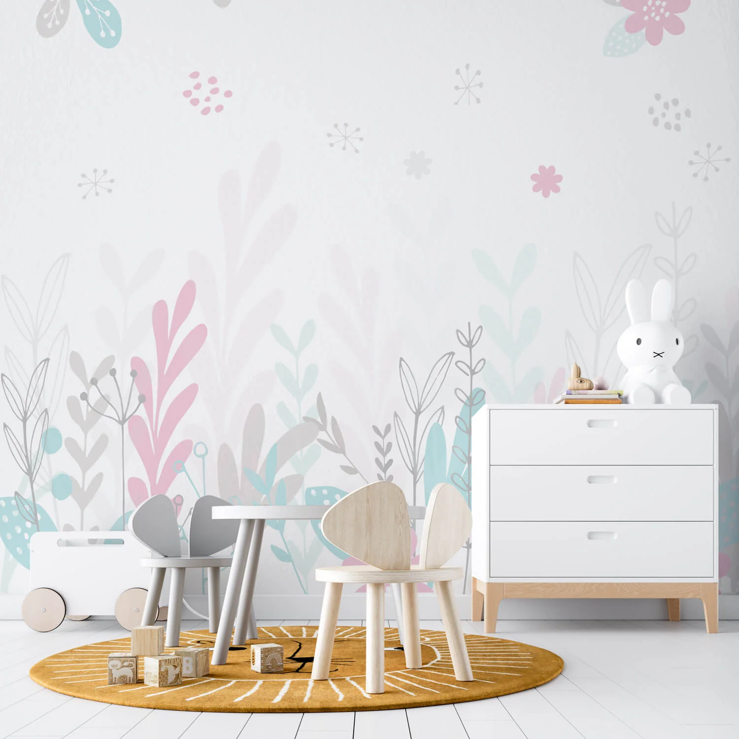 Papel de Parede Floral Rosado - Imagem 2