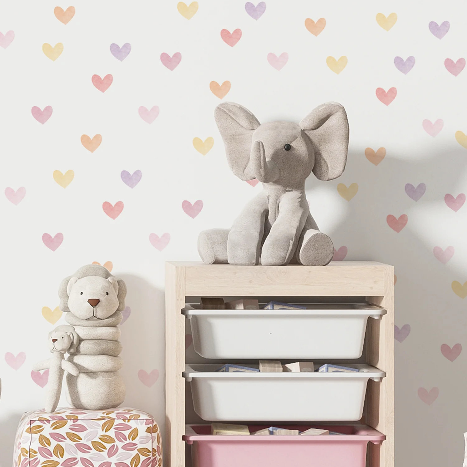 Corações Adesivos Pasteis 01