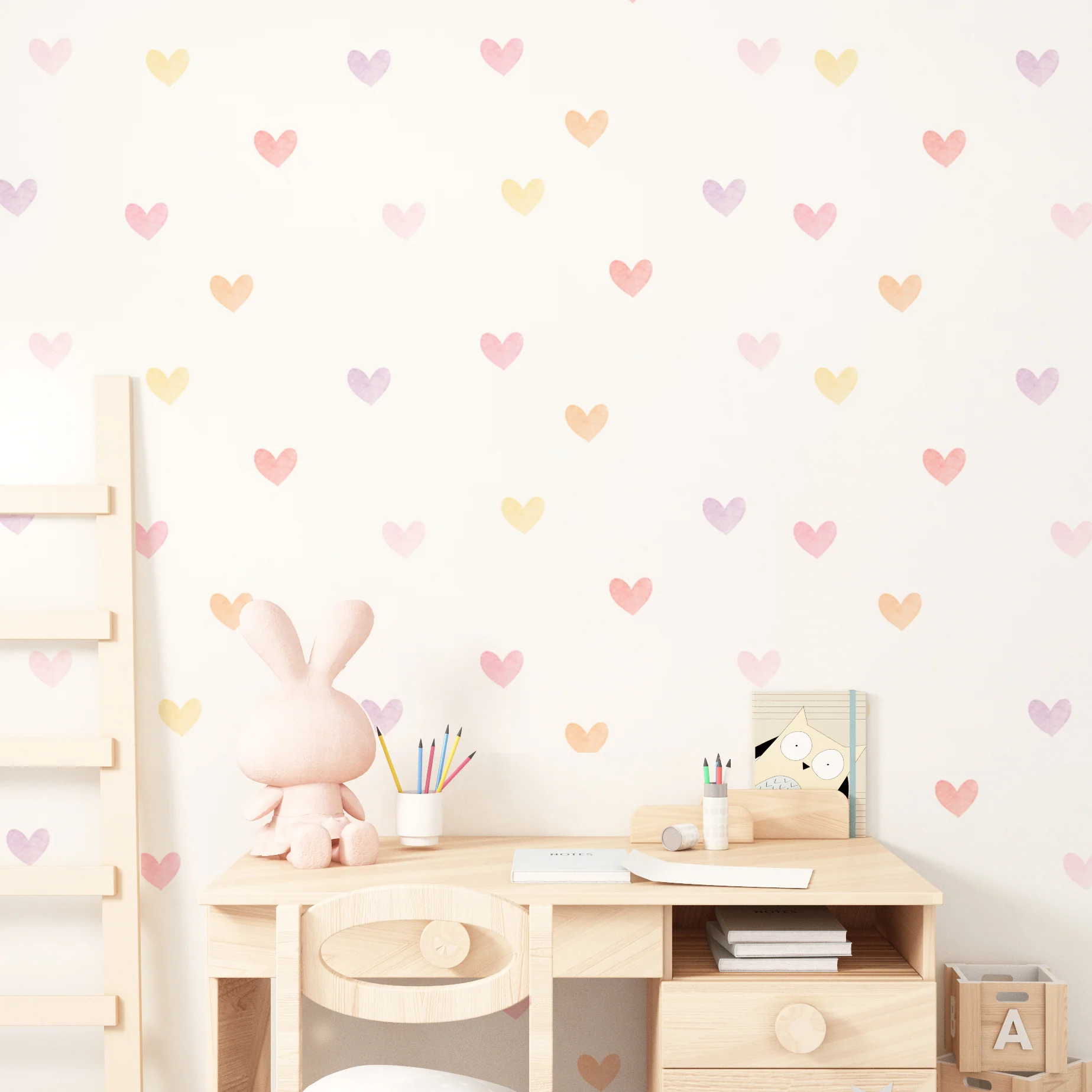 Corações Adesivos Pasteis 01 - Imagem 2